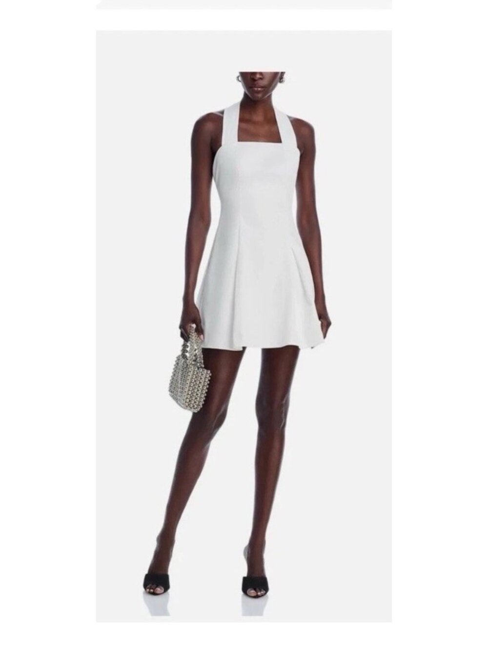 Aqua Women’s Halter White Mini Dress Size M NWT